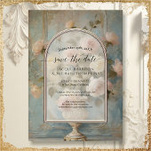 Elegant  Classic Formal Floral Pink Gold Kaart