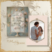 Elegant  Classic Formal Floral Pink Gold