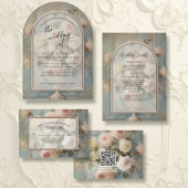 Elegant  Classic Formal Floral Pink Gold Kaart