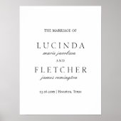 Elegant Classic Formal Minimal Wedding Poster (Voorkant)