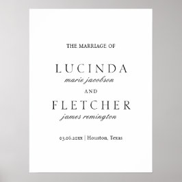Elegant Classic Formal Minimal Wedding Poster