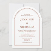 Elegant Classic Formal Terracotta Wedding Kaart (Voorkant)