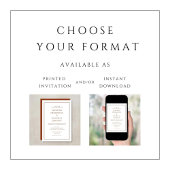 Elegant Classic Formal Terracotta Wedding Kaart