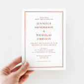 Elegant Classic Formal Terracotta Wedding Kaart