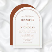 Elegant Classic Formal Terracotta Wedding Kaart