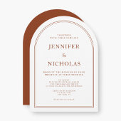 Elegant Classic Formal Terracotta Wedding Kaart