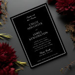 Elegant Classic Formal Zwart Lijst Bruiloft Kaart<br><div class="desc">Elegant Classic Formal Zwart Wit Lijst bruiloft uitnodiging Sjabloon</div>