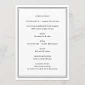 Elegant Classic Funeral Service Design Programmakaart (Achterkant)