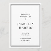 Elegant Classic Funeral Service Design Programmakaart (Voorkant)