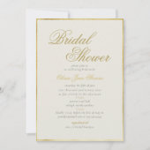 Elegant Classic Gold Lijst Ecru Vrijgezellenfeest Kaart (Voorkant)