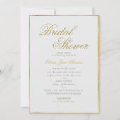 Elegant Classic Gold Lijst Ivory Vrijgezellenfeest Kaart (Voorkant)