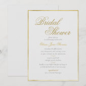 Elegant Classic Gold Lijst Ivory Vrijgezellenfeest Kaart (Voorkant / Achterkant)