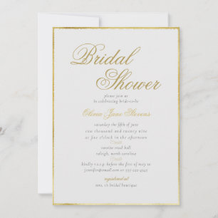 Elegant Classic Gold Lijst Ivory Vrijgezellenfeest Kaart