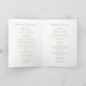 Elegant Classic Gold Traditional Formal Wedding Programma (Binnen)