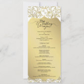 Elegant Classic Gold Wedding Programma (Voorkant)