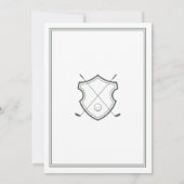 Elegant Classic Golf Birthday Party Invitation Kaart (Achterkant)