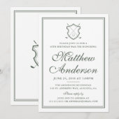 Elegant Classic Golf Birthday Party Invitation Kaart (Voorkant / Achterkant)