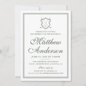 Elegant Classic Golf Retirement Party Invitation Kaart (Voorkant)