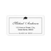 Elegant Classic Gradup Afstudeerder Afstuderen Etiket (Voorkant)
