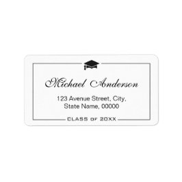 Elegant Classic Gradup Afstudeerder Afstuderen Etiket