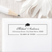 Elegant Classic Gradup Afstudeerder Afstuderen Etiket (Insitu)