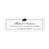 Elegant Classic Gradup Afstudeerder Afstuderen Etiket (Voorkant)