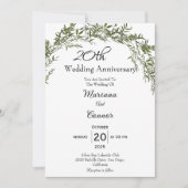 Elegant Classic Greenery Wedding Jubileum Kaart (Voorkant)
