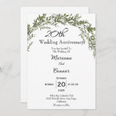 Elegant Classic Greenery Wedding Jubileum Kaart (Voorkant / Achterkant)