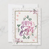 Elegant Classic Happy Easter Day Holiday Kaart (Voorkant)