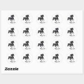 Elegant Classic  Horse Race Derby feest Ronde Sticker (Vel)