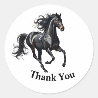 Elegant Classic  Horse Race Derby feest Ronde Sticker