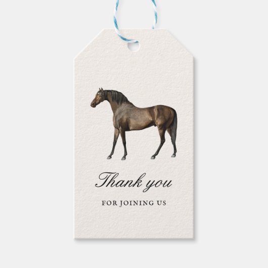 Elegant Classic  Horse Race Derby Party Cadeaulabel (Voorkant)