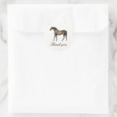 Elegant Classic Horse Race Derby Party Ronde Sticker (Tas)