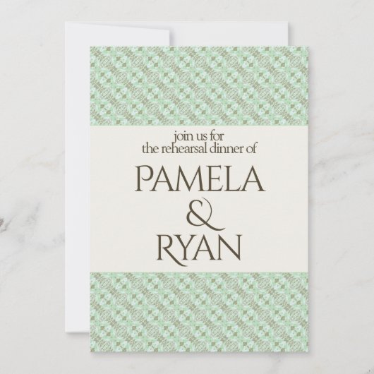 Elegant Classic Ivory Rehearsal Dinner Invitation Kaart (Voorkant)
