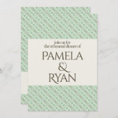 Elegant Classic Ivory Rehearsal Dinner Invitation Kaart (Voorkant / Achterkant)