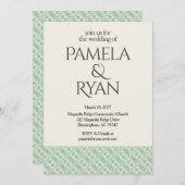 Elegant Classic Ivory Wedding Invitation Kaart (Voorkant / Achterkant)