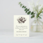 Elegant Classic Ivory Wedding Website Informatiekaartje (Staand voorkant)