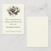 Elegant Classic Ivory Wedding Website Informatiekaartje (Voorkant / Achterkant)