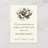 Elegant Classic Ivory Wedding Website Informatiekaartje (Voorkant)