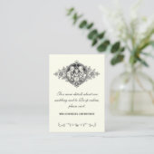 Elegant Classic Ivory Wedding Website Religieuze Informatiekaartje (Staand voorkant)