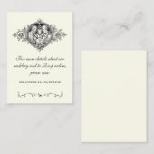 Elegant Classic Ivory Wedding Website Religieuze Informatiekaartje (Voorkant / Achterkant)