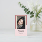 Elegant Classic Job Seeker Classy  Roze Visitekaartje (Staand voorkant)