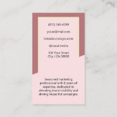 Elegant Classic Job Seeker Classy  Roze Visitekaartje (Achterkant)