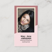 Elegant Classic Job Seeker Classy  Roze Visitekaartje (Voorkant)