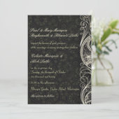 Elegant Classic Lacy Paisley Floral Indian Wedding Kaart (Staand voorkant)