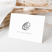 Elegant Classic Last Name Initiaal Wedding Bedankkaart