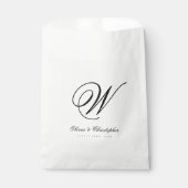 Elegant Classic Last Name Initiaal Wedding Bedankzakje (Voorkant)