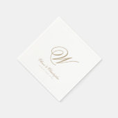 Elegant Classic Last Name Initiaal Wedding Servet (Hoek)