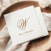 Elegant Classic Last Name Initiaal Wedding Servet