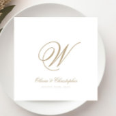 Elegant Classic Last Name Initiaal Wedding Servet